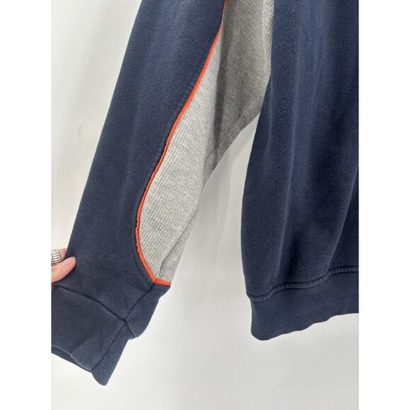 Vintage Starter Hoodie Mens Medium Blue Logo Drawstring Pullover 90s Y2K Cotton - Picture 4 of 15